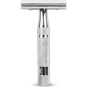 Pearl Shaving Krom Taraksız Jiletli Tıraş Makinesi, Orta Agresif Geleneksel Tıraş Makinesi, Manuel Tıraş Bıçağı 10'Lu Jilet Hediyesi Paketinde, Sıfır Atık,Ssh-05 Modeli