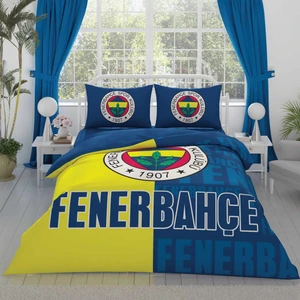 - Fenerbahçe Parçalı Logo Lisanslı Çift Kişilik Nevresim Takımı