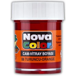 Nova Color Su Bazlı Cam Vitray Boyası 25 ml Turuncu