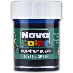 Nova Color Su Bazlı Cam Vitray Boyası 25 ml Yeşil