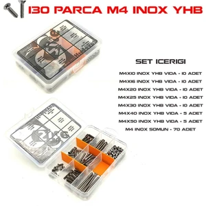 Site Hırdavat 130 Parça M4 Inox Yhb Vida ve Somun Seti