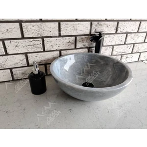 Akm Dekor Grey Çanak  Mermer Lavabo