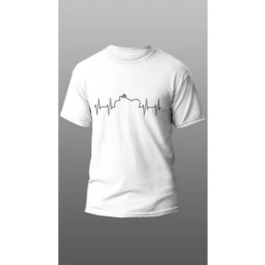 Kalp Ritimli Chopper Motorcu T-Shirt, Motorcu T-Shirt, Motorsiklet T-Shirt