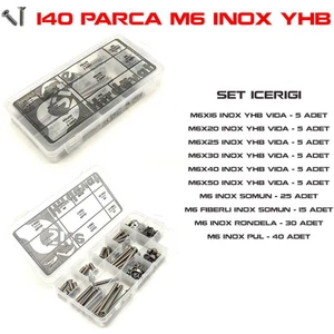 140 Parça M6 Inox Yhb Vida Somun ve Pul Seti