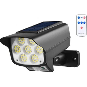 Sahte Kamera Görünümlü Güneş Enerjili 63 LED Solar Lamba Aydınlatma