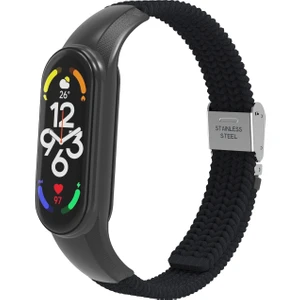 YKD Store Xiaomi Mi Band 7 Black Için Naylon Örgülü Saat Bandı (Yurt Dışından)
