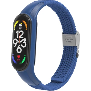 YKD Store Xiaomi Mi Band 7 Soğuk Mavisi Için Naylon Örgülü Saat Bandı (Yurt Dışından)