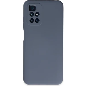 Xiaomi Redmi 10 Kapak Içi Kadife Kamera Korumalı Lansman Silikon Kılıf - Petrol Mavisi