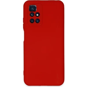 Kzy Xiaomi Redmi Note 11 4g Kapak Içi Kadife Kamera Korumalı Lansman Silikon Kılıf - Kırmızı