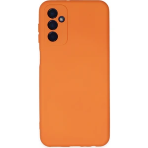 Caseworld Samsung Galaxy M52 5g Kapak Içi Kadife Kamera Korumalı Lansman Silikon Kılıf - Turuncu