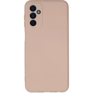 Caseworld Samsung Galaxy M52 5g Kapak Içi Kadife Kamera Korumalı Lansman Silikon Kılıf - Pudra