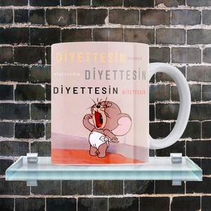 Diyet Hatırlatıcı Yazılı %100 Porselen Kupa