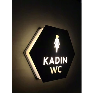 Serisi Işıklı Kadın Wc Yönlendirme Tabelası