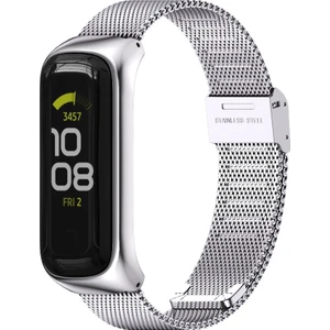 Samsung Galaxy Fit 2 Mijobs Milan Toka Paslanmaz Çelik Izleme Band (Gümüş) (Yurt Dışından)
