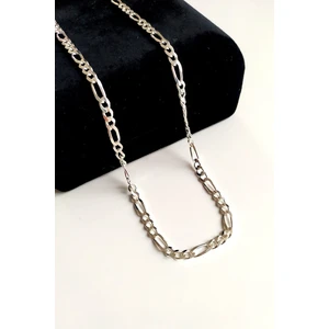 Gümüş Figaro Zincir 4 mm 60 cm