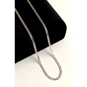 925 Ayar Gümüş Barlı Zincir 2 mm 60 cm
