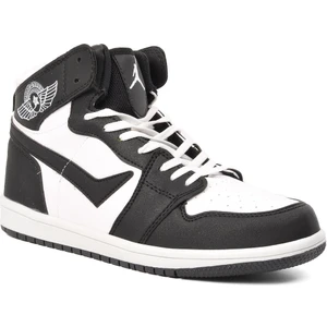 Lambırlent 8070 Beyaz-Siyah Erkek Bilek Boy Sneaker