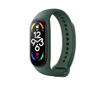Vshop Mi Band 7 Için Silikon Akıllı Saat Kayışı - Koyu Yeşil (Yurt Dışından)