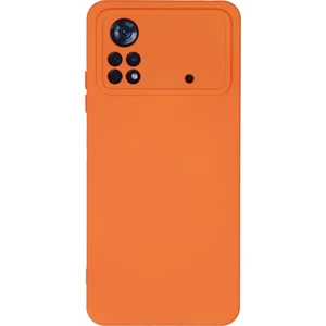 Kzy Xiaomi Poco X4 Pro 5g Kapak Içi Kadife Kamera Korumalı Lansman Silikon Kılıf - Turuncu