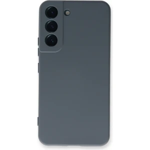 Samsung Galaxy S22 Plus Kapak Içi Kadife Kamera Korumalı Lansman Silikon Kılıf - Gri