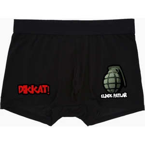 Dikkat Elinde Patlar  Siyah Boxer