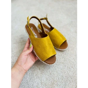 Hardal Süet Sandalet