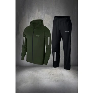 Poseidon Storm Büyük Beden Erkek Haki Supra Penye Kumaş Cepli Rahat Koşu ve Yürüyüş Için Spor Seti   (4xl- 10XL)