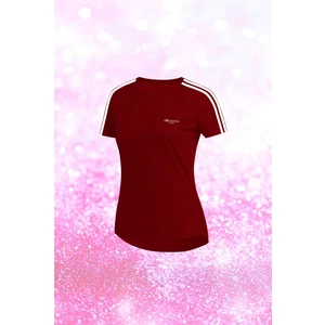 Poseidon Storm Kadın Bordo Dri-Fit Kumaş Baskısız Bisiklet Yaka Sporcu T-Shirt   S-3xl