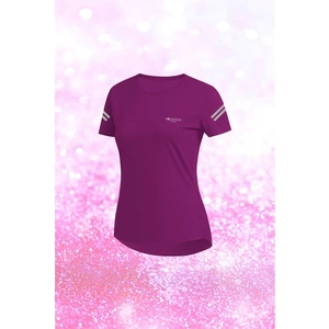 Poseidon Storm Büyük Beden Kadın Mor Dri-Fit Kumaş  Baskısız Sıfır Yaka Kısa Kol T-Shirt  (4XL-10XL)