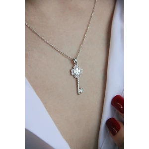 Argentum Concept 925 Ayar Gümüş Yonca Figürlü Anahtar Kolye - 23174701