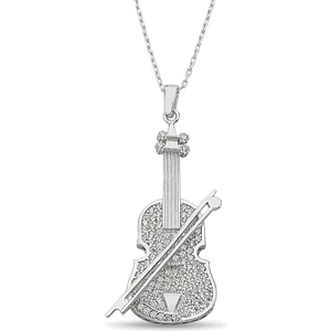 Argentum Concept 18k Altın Kaplamalı 925 Ayar Gümüş Keman Kolye - 23174202