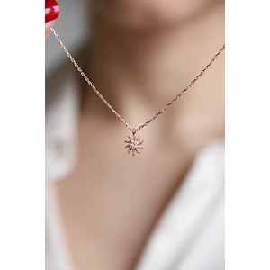 Argentum Concept 925 Ayar Gümüş Minimal Rose Güneş Kolye - N164601