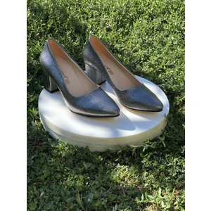 5 cm Kalın Topuklu Orta Boy Stiletto Bayan Ayakkabı