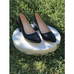 5 cm Kalın Topuklu Orta Boy Stiletto Bayan Ayakkabı
