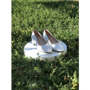 3 cm Kalın Kısa Topuklu Stiletto Bayan Ayakkabı
