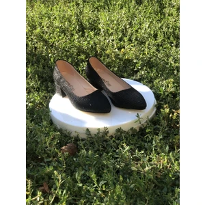 Kafkaslar 3 cm Kalın Kısa Topuklu Stiletto Bayan Ayakkabı