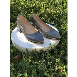 3 cm Kalın Kısa Topuklu Stiletto Bayan Ayakkabı