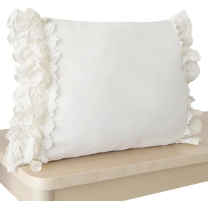 Ritmo Home Fırfırlı Vintage Dantelli Bohem Stil Krem Kırlent Kılıfı