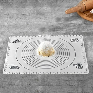 Tilbe Home Hamur Matı Açma Silikon Silpat Hamur Açma Silikon Pasta Fırın Hamur Matı Alt Açma Beyaz Büyük Boy