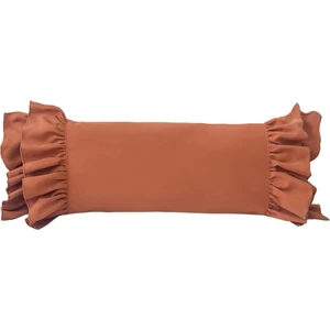 Ritmo Home Fırfırlı Vintage İskandinav Uzun 40X100 Kırlent Yastık (Içi Dolgulu) Tarçın