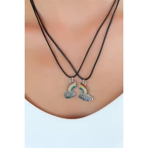 Trend Collection 2 Adet Arkadaşlık Best Friends Bff Kolyesi, Gökkuşağı Kolye