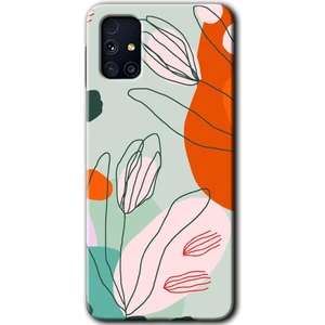 Bera Aksesuar Samsung Galaxy M31S Kılıf Hd Desen Baskılı Arka Kapak - Vektör Çiçekler