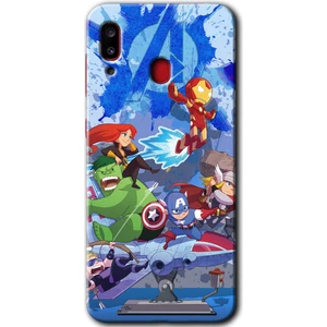 Bera Aksesuar Samsung Galaxy A30 Kılıf Hd Desen Baskılı Arka Kapak - Avengers Cartoon