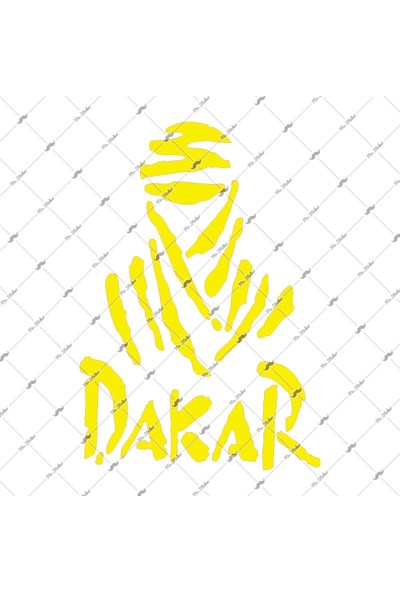 RFHLM57 Reflektif Dakar Etiketi - Sari Renk