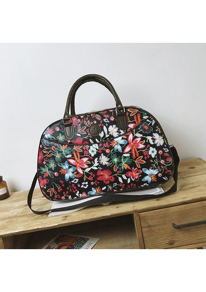 Deri Kadın Seyahat Çantaları Çanta Yeni Moda Taşınabilir El Fitness Çiçek Duffel Çanta Su Geçirmez Hafta Sonu Çanta Lady XA790WB