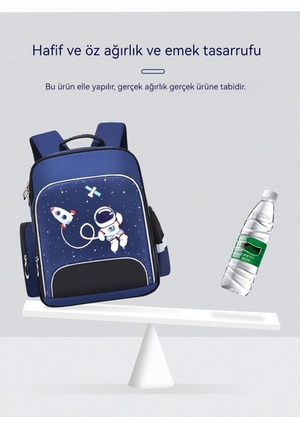 İlkokul Öğrencileri İçin 1-6. Sınıf Karikatür Astronot Okul Çantası (Yurt Dışından)