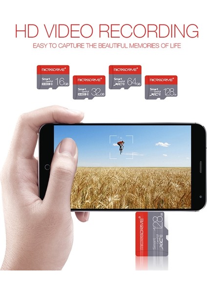 Microdrive 16GB Yüksek Hızlı Sınıf 10 Micro Sd (Tf) Hafıza Kartı (Yurt Dışından)