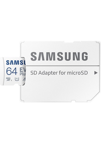 Orijinal Samsung Evo Plus Micro Sd Hafıza Kartı (2021), Kapasite: 64GB (Beyaz Mavi) (Yurt Dışından)