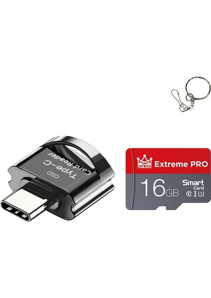 C10 Tip-C Arabirimi Cep Telefonu Hafıza Kartı, Kapasite: 16GB (Siyah) (Yurt Dışından)