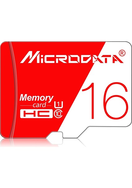 16GB Yüksek Hızlı U1 Kırmızı ve Beyaz Tf (Mikro Sd) Hafıza Kartı (Yurt Dışından)